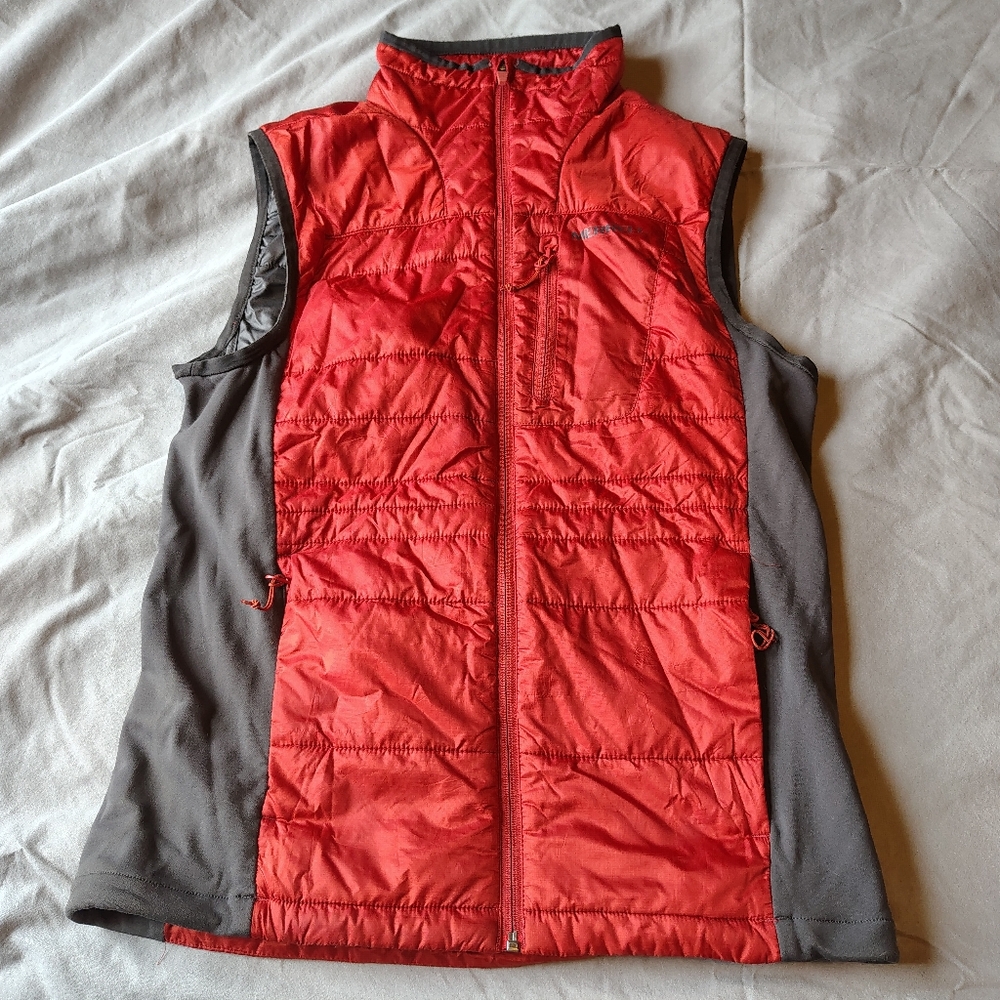 Merrell Vest Mens Medium Red‎ Grey Primaloft Insulated Puffer Select Shield